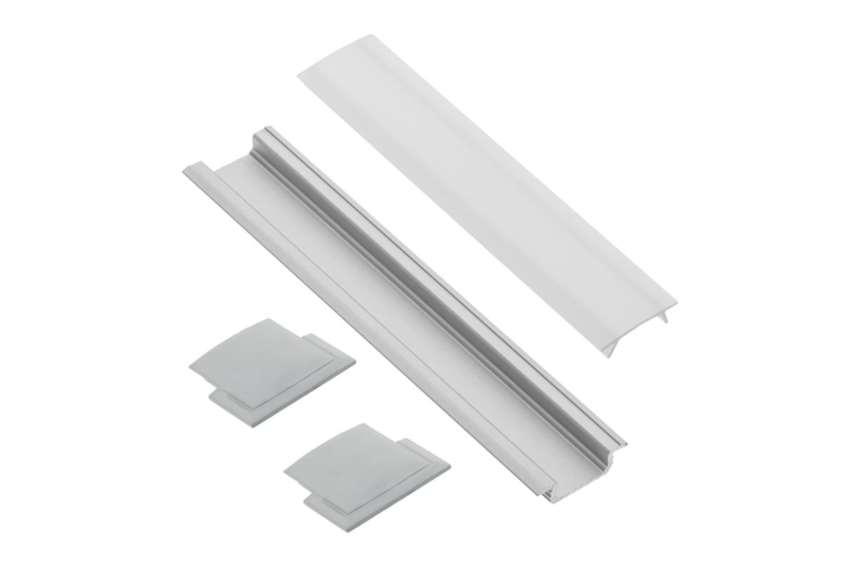 PA-ZGLAXOMZ-00 GTV 2m Recessed Silver proflle & Clips/Blanks